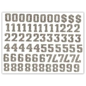 Sticker - Block .5" Petite Assorted Number Sheet 3"x5" (1 sheet)