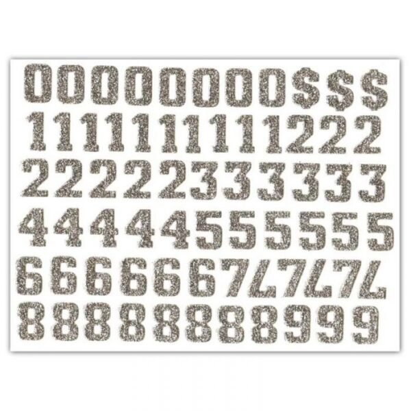 Sticker - Block .5" Petite Assorted Number Sheet 3"x5" (1 sheet)