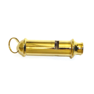 Whistle - 2.5" Metal Band Whistle  (12pc) - Metallic Gold