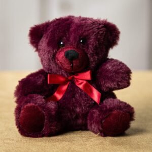 Plush - 6" Colorama Bear - Burgundy (1pc)