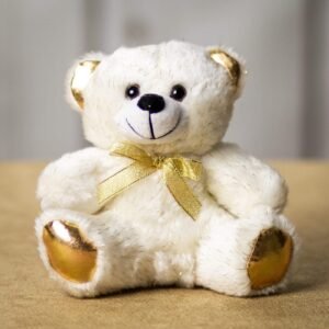 Plush - 6" Colorama Bear - White w/ Gold (1pc)