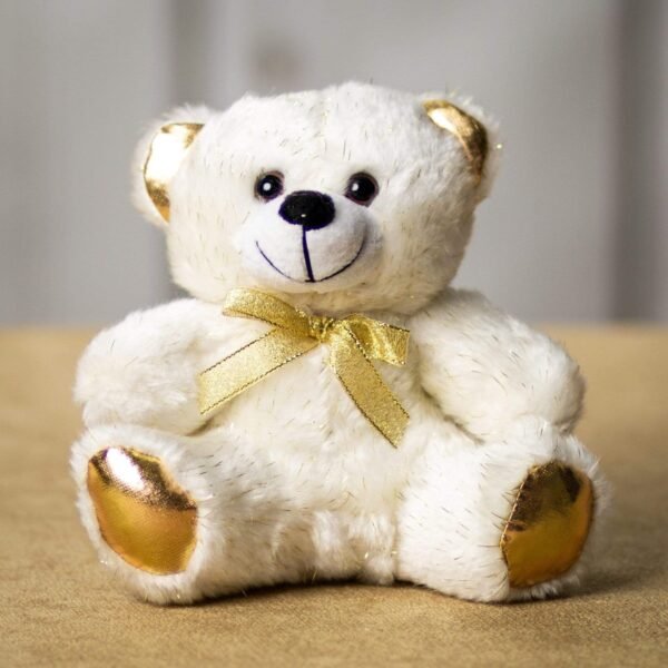 Plush - 6" Colorama Bear - White w/ Gold (1pc)