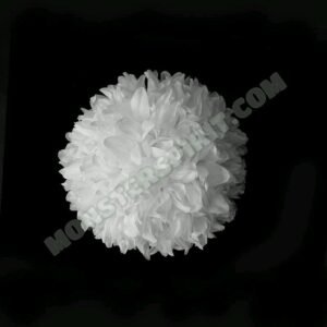alt= "6.5 inch white homecoming mum flower"