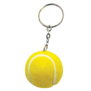 Sport Keychain - Tennis Ball 1.5" (12 pc) - Yellow