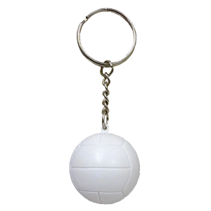 Sport Keychain - Volleyball 1.5" (12 pc) - White