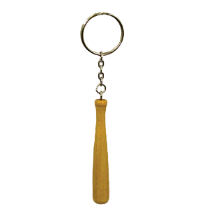 Sport Keychain - Baseball Bat 1.5" (12 pc) - Wood