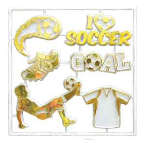 Trinket - Soccer Boy Charm Pack - Gold - 12pc