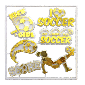 Trinket - Soccer Girl Charm Pack - Gold - 12pc