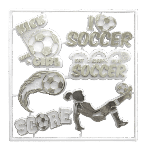 Trinket - Soccer Girl Charm Pack - Silver - 12pc