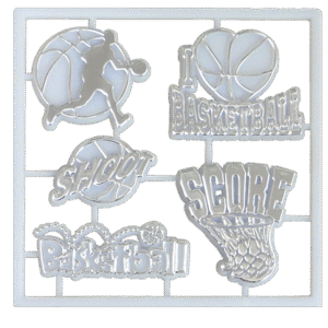 Trinket - Basketball Charm Pack - Silver - 12pc