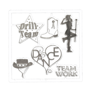 Trinket - Drill Team Charm Pack - 12pc - White / Silver