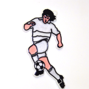 Trinket - Soccer Player 3" - 12pc - White / Silver