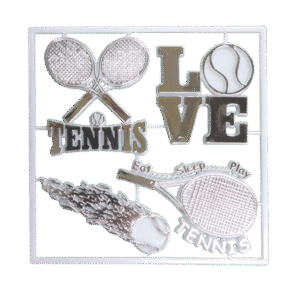 Trinket - Tennis Charm Pack - Silver - 12pc