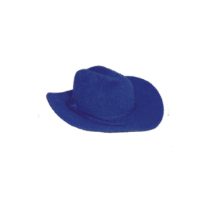 2 inch Flocked Cowboy Hat (12pc) - Royal Blue