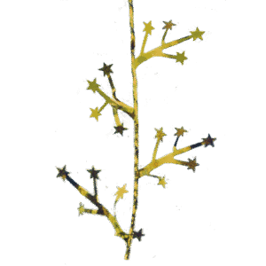 Garland - Wire Foil Mylar Mini Star Garland - 25ft - Metallic Gold