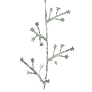 Garland - Wire Foil Mylar Mini Star Garland - 25ft - Metallic Silver