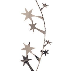 Garland - Wire Foil Mylar Star Garland - 25ft - Metallic Silver