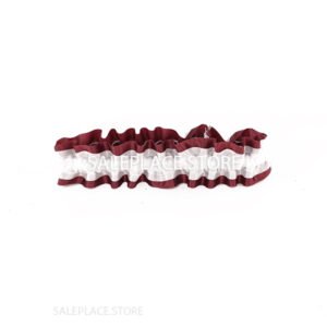 Garter - #9 Regular Two-Tone Satin - Burgundy / White (12pc)