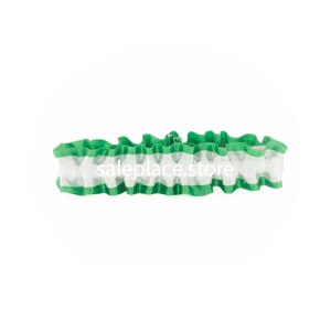 Garter - #9 Regular Two-Tone Satin - Holiday Green / White (12pc)