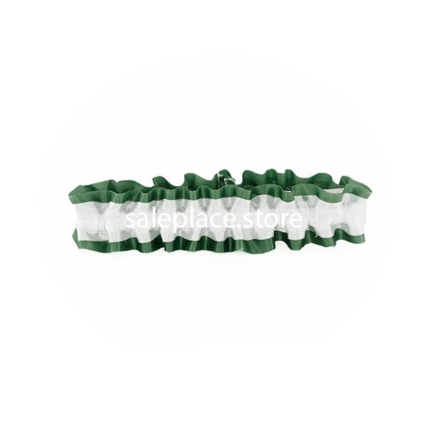 Garter - #9 Regular Two-Tone Satin - Hunter Green / White (12pc)
