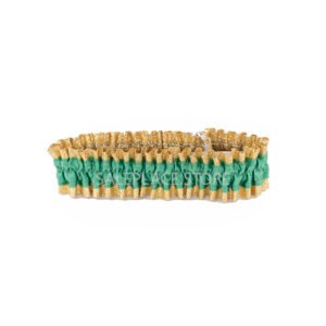 Garter - #9 Regular Two-Tone Lame' - Holiday Green / Gold (12pc)
