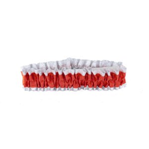 Garter - #9 Regular Two-Tone Lame' - Holiday Red / Silver (12pc)
