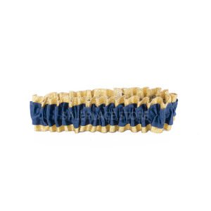 Garter - #9 Regular Two-Tone Lame' - Navy Blue / Gold (12pc)