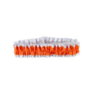 Garter - #9 Regular Two-Tone Lame' - Bright Orange / Silver (12pc)