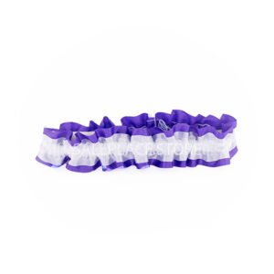 Garter - #9 Regular Two-Tone Satin - New Violet / White (12pc)