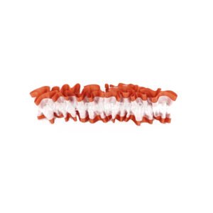 Garter - #9 Regular Two-Tone Satin - Pumpkin / White (12pc)