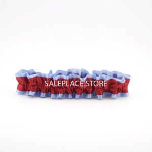 Garter - #9 Regular Two-Tone Satin - Columbia Blue / Holiday Red (12pc)
