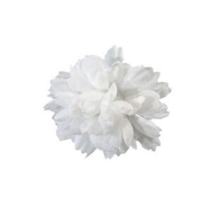 alt= "1 inch white homecoming mum"