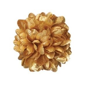 Flower - Mum - 3" Lame Football Mum (12 pc) - Metallic Gold