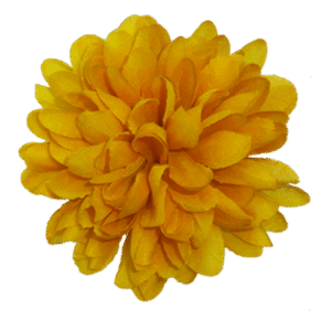 Flower - Mum - 4" Colored Mum 8 layer (12 Pc) - Yellow Gold