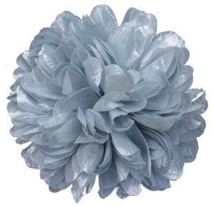 Flower - Mum - 6.5" Metallic (12 pc) - Metallic Silver