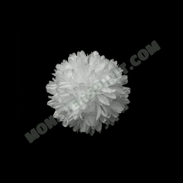 Flower - Football Mum - 4.5 inch - 11 lyr - White - (12 pc)