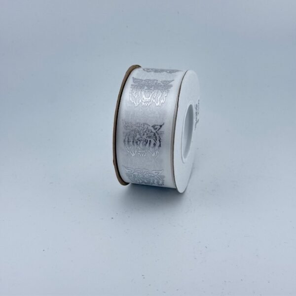 Ribbon - #9 Printed Ribbon  - Wildcats - 1 3/8"x25yds - White / Silver