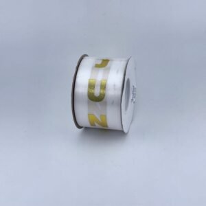 Ribbon - #16 Printed Ribbon  - Junior - 2"x25yds - White / Gold