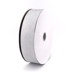 diamond dust ribbon in silver 1 and 5/16 #9 width