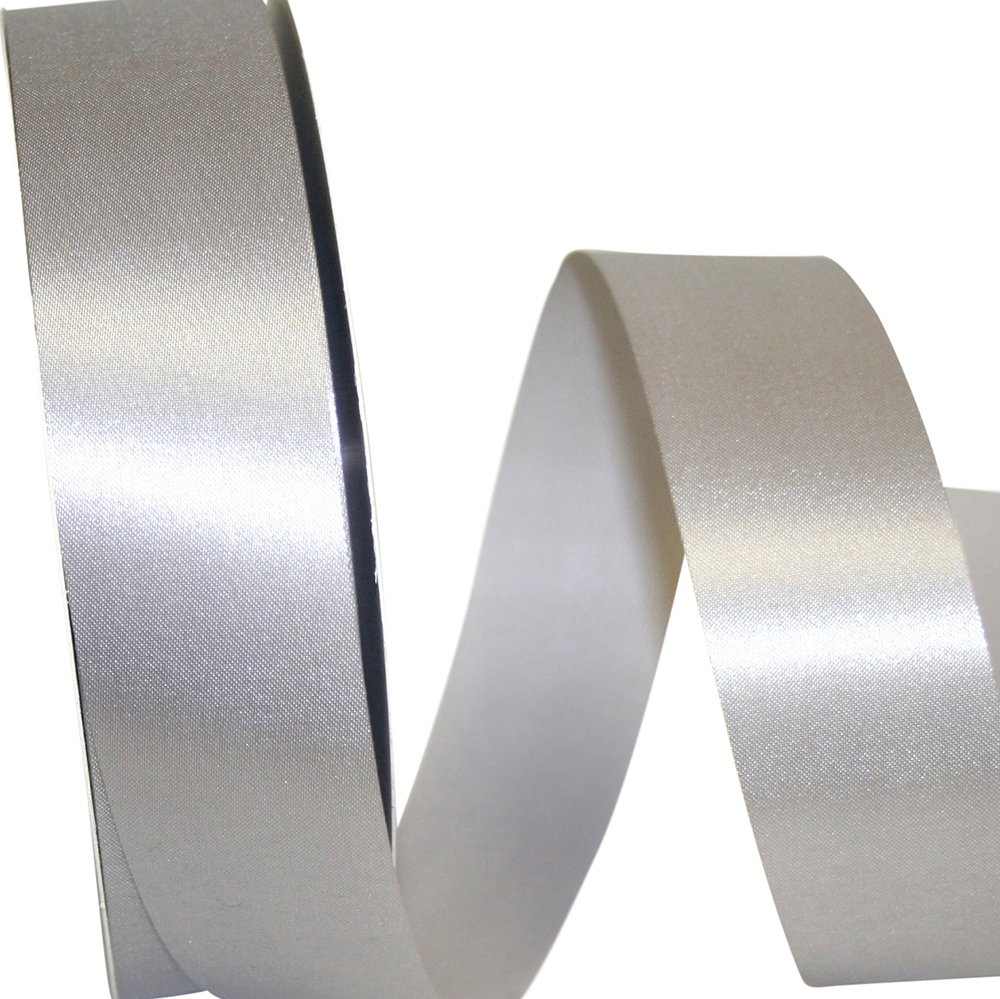 Ribbon - Satin Supreme - #9 - 1 5/16" x 100 yds - Silver (Gray)