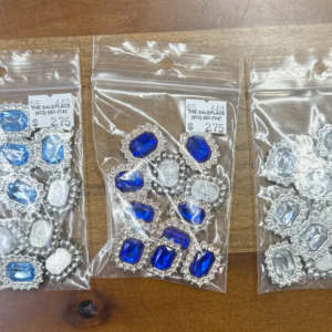 Rhinestone Gems w/ Clear Border (12 pc)