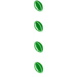 Clear Emerald green Football Ribbon