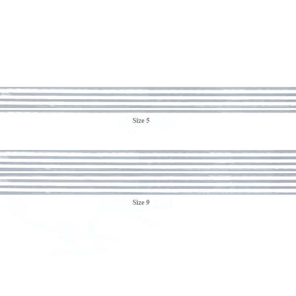 #9 Clear Stripe Ribbon in Silver