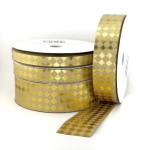 Diamond dust gold diamondz pattern ribbon