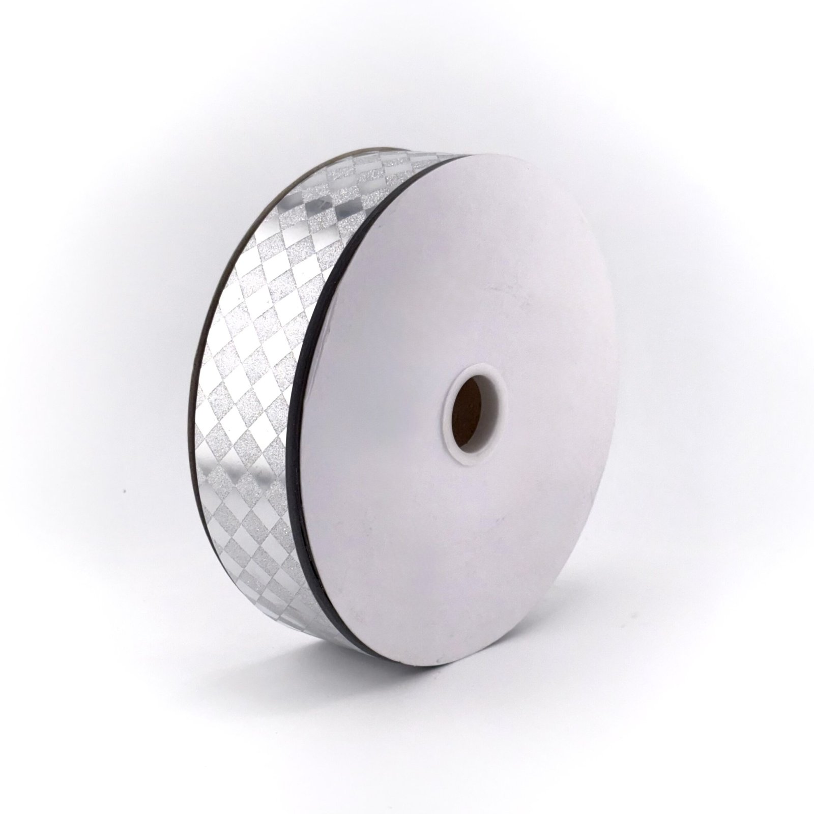 Diamond dust silver dymondz patterm 1 1/2" ribbon