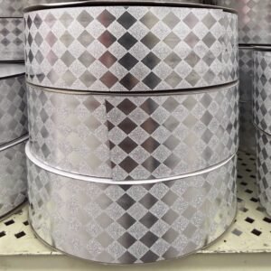 Ribbon – Diamond Dust Pattern – Dymondz (Diamond Dust Pattern ) #16 – 100 yds – Metallic Silver