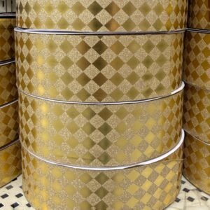 Ribbon – Diamond Dust Pattern – Dymondz (Diamond Dust Pattern ) #16 – 100 yds – Metallic Gold