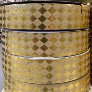 Ribbon – Diamond Dust Pattern – Dymondz (Diamond Dust Pattern ) #9 – 100 yds – Metallic Gold