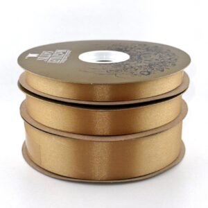 Ribbon - Satin Lustre / Luster (Gold Label) - #3 - 9/16" x 100 yds - Holiday Gold