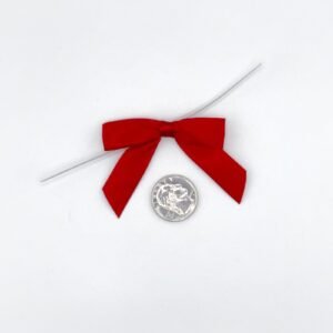 Small Bow - Double Faced Satin - 2x1" - Red - (100pc)